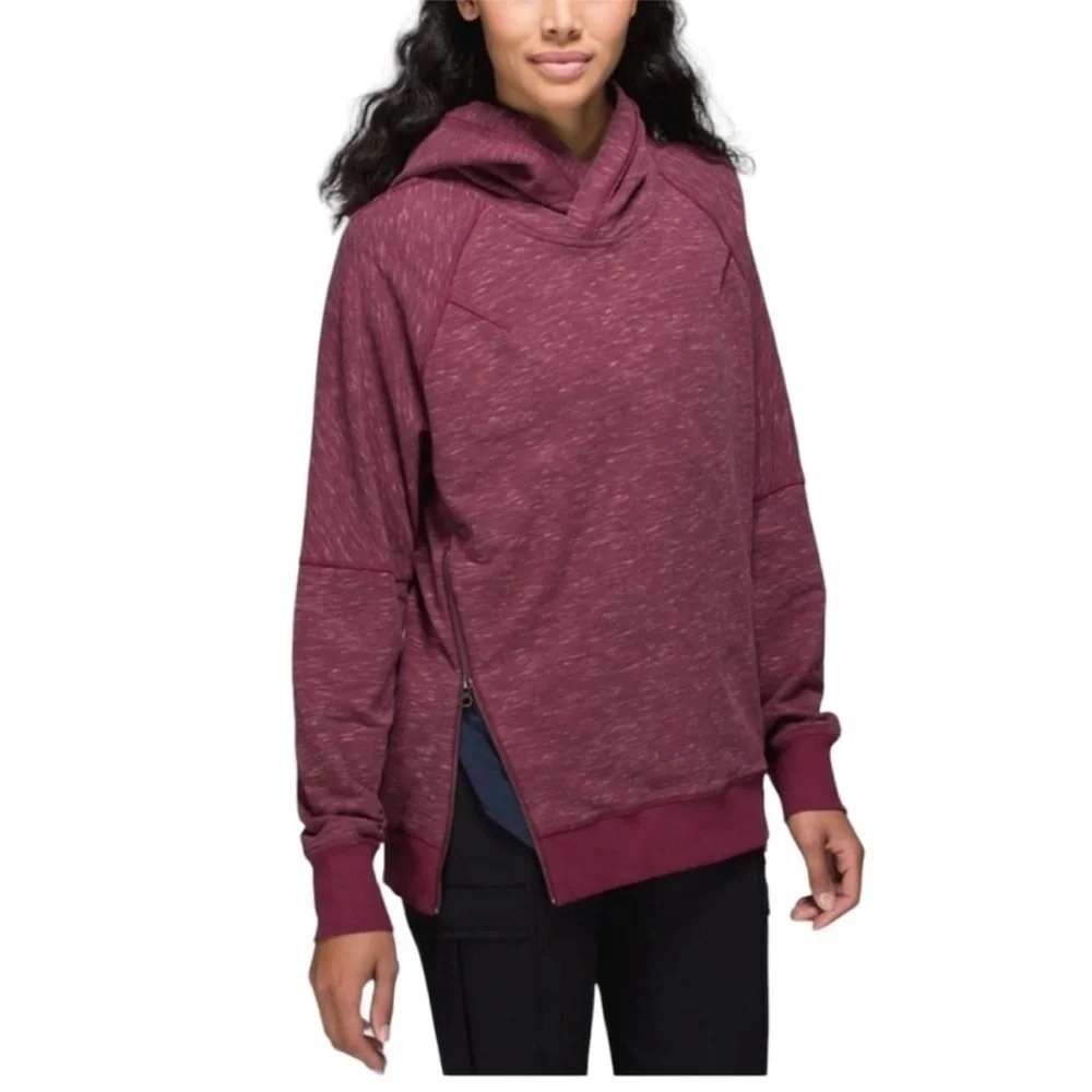 Lululemon Om & Roam Pullover Double Zipper Hoodie In Heathered Berry Athleisure